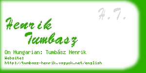 henrik tumbasz business card